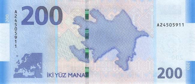 Aserbaidschan p.37 200 Manat 2018